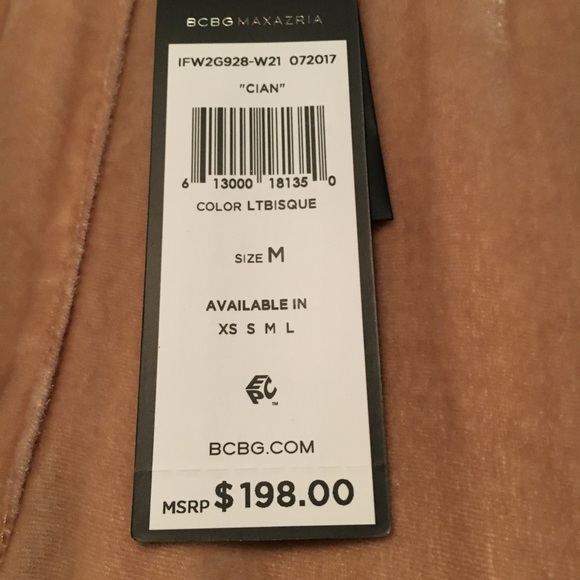 BCBG MAX AZRIA VELVET JOGGERS PANTS NWT - Picture 5 of 8